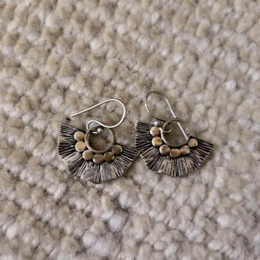 Mixed Metal drop earrings